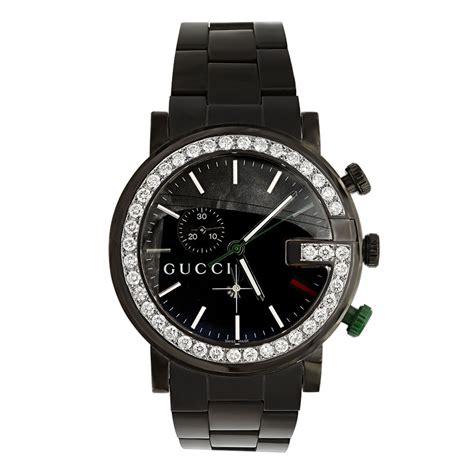 brown gucci watch men|men's gucci watch diamond bezel.